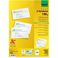 SIGEL LP790 Tarjetas de visita- 3C- 85x55 mm (A4)- 190 g- 100 unds.=10 hojas